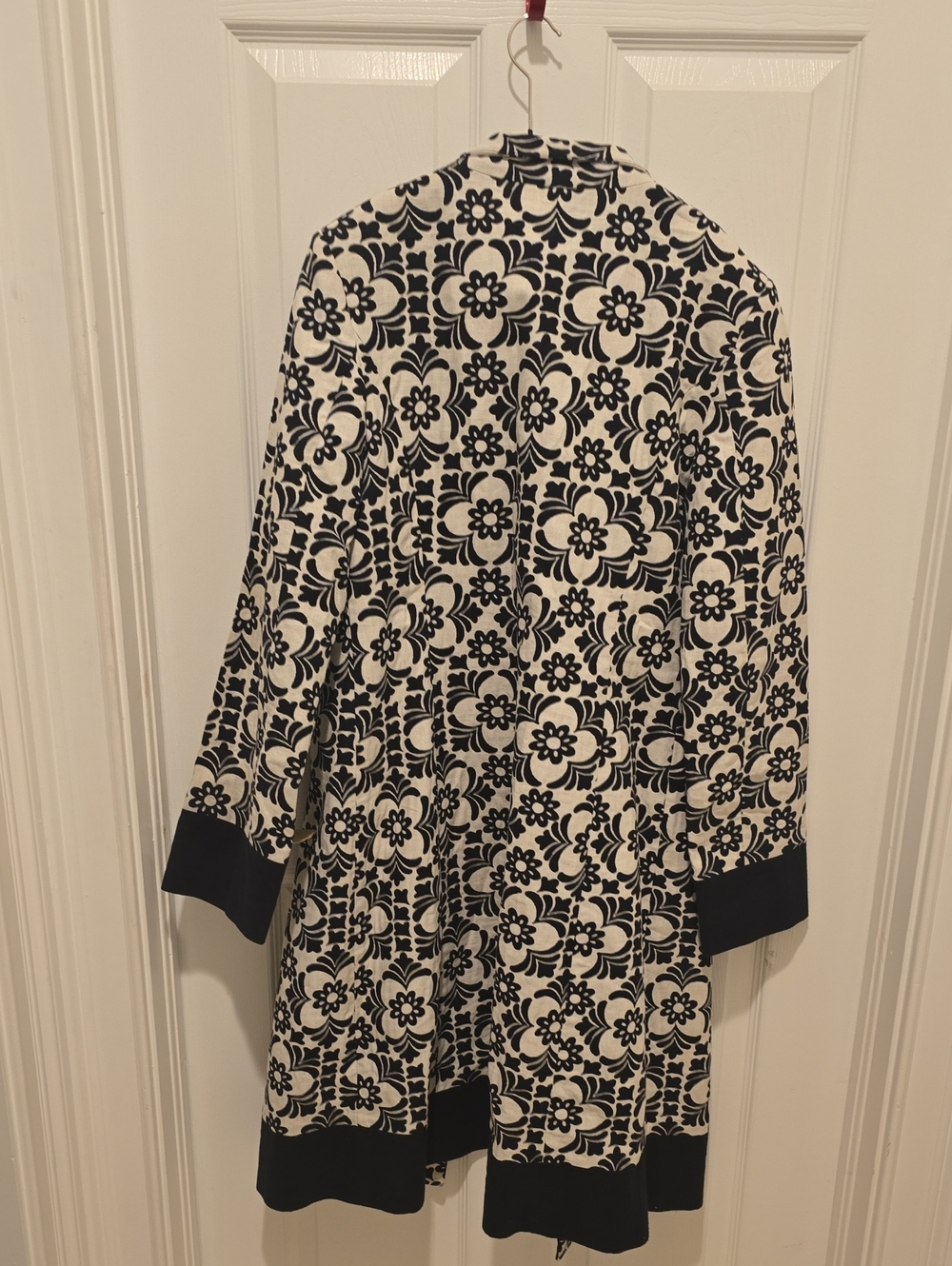 Vintage Lilly Pulitzer Daria Coat in Black and White with Pink Lining (Rare)Sz 6 - Picture 3 of 5